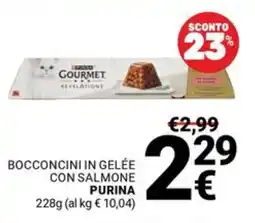 Supermercati Gulliver Bocconcini in gelée con salmone PURINA offerta
