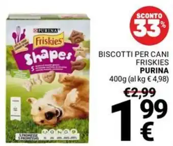 Supermercati Gulliver Biscotti per cani friskies PURINA offerta