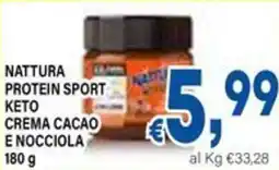 DEM Nattura protein sport keto crema cacao e nocciola offerta