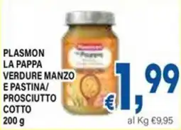 DEM Plasmon la pappa verdure manzo e pastina/ prosciutto cotto offerta