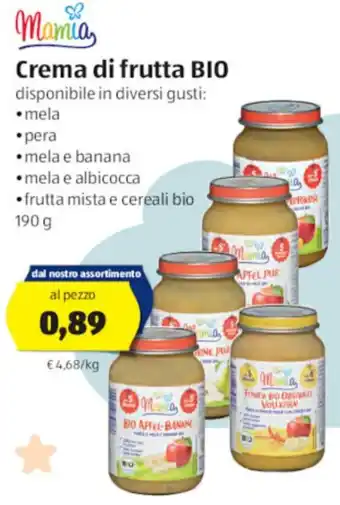 ALDI Mamia Crema di Frutta Bio 190g offerta