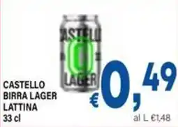 DEM Castello birra lager lattina offerta