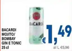 DEM Bacardi mojito/ bombay gine tonic offerta