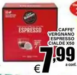 DEM Caffe' vergnano espresso cialde x50 offerta