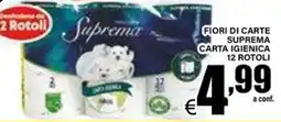 DEM Fiori di carte suprema carta igienica 12 rotoli offerta