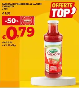 Bennet Passata di pomodoro al vapore VALFRUTTA offerta