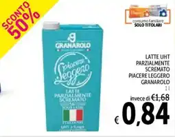 Spazio Conad Latte uht parzialmente scremato piacere leggero GRANAROLO offerta