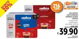 Spazio Conad 216 capsule caffè espresso formato scorta LAVAZZA offerta