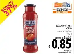 Spazio Conad Passata verace CIRIO offerta