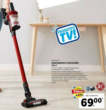 Lidl Aspirapolvere ricaricabile 2 in 1 offerta