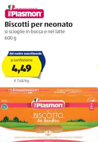 ALDI Plasmon Biscotti per Neonato 600 g offerta
