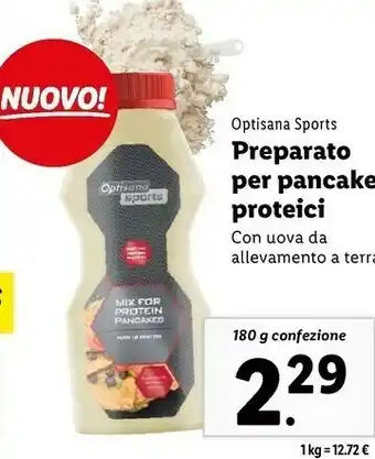 Lidl Optisana sports preparato per pancake proteici offerta
