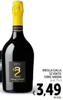 Spazio Conad Ribolla gialla '22 venti2 TERRE NARDIN offerta