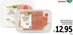 Spazio Conad Petto di pollo o fesa di tacchino a fette sottili offerta