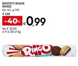 Bennet Biscotti snack RINGO offerta