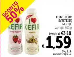 Spazio Conad I love kefir sveltesse NESTLÉ offerta