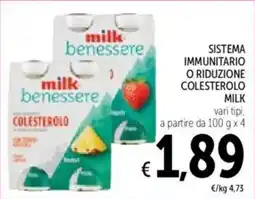 Spazio Conad Sistema immunitario o riduzione colesterolo MILK offerta