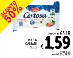 Spazio Conad Certosa GALBANI offerta