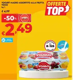 Bennet Yogurt magro assortito alla frutta YOMO offerta