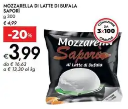 Bennet Mozzarella di latte di bufala SAPORI offerta