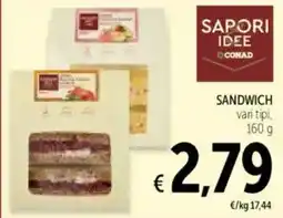 Spazio Conad Sapori idee conad sandwich offerta