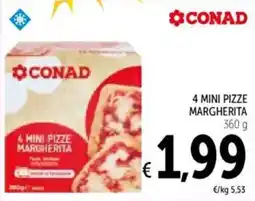 Spazio Conad Conad 4 mini pizze margherita offerta