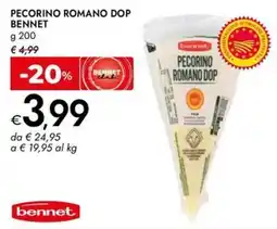 Bennet Pecorino romano dop BENNET offerta
