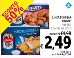 Spazio Conad Linea fish bar FINDUS offerta