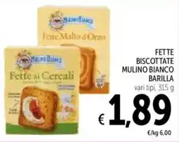Spazio Conad Fette biscottate mulino bianco BARILLA offerta