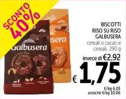 Spazio Conad Biscotti riso su riso GALBUSERA offerta
