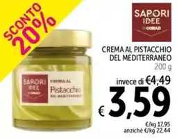 Spazio Conad Sapori idee conad crema al pistacchio del mediterraneo offerta