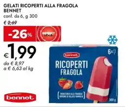 Bennet Gelati ricoperti alla fragola BENNET offerta