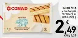 Spazio Conad Conad merenda con doppia farcitura al latte offerta