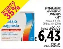 Spazio Conad Integratore magnesio e potassio MATT offerta