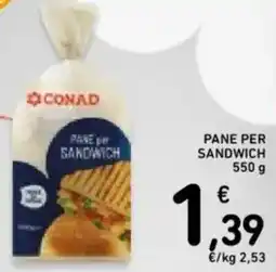 Spazio Conad Conad pane per sandwich offerta