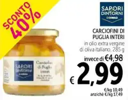Spazio Conad Sapori dintorni conad carciofini di puglia interi offerta