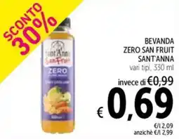 Spazio Conad Bevanda zero san fruit SANT'ANNA offerta
