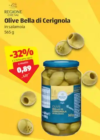 ALDI Olive Bella di Cerignola in salamoia 565g offerta