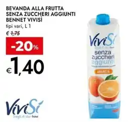 Bennet Bevanda alla frutta senza zuccheri aggiunti BENNET VIVISI offerta