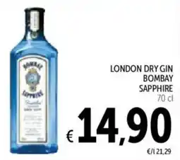 Spazio Conad London dry gin BOMBAY SAPPHIRE offerta