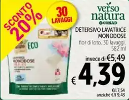 Spazio Conad Verso natura conad detersivo lavatrice monodose offerta