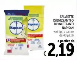 Spazio Conad Salviette igienizzanti o disinfettanti NAPISAN offerta