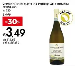 Bennet Verdicchio di matelica poggio alle rondini belisario offerta