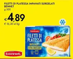 Bennet Filetti di platessa impanati surgelati BENNET offerta