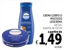 Spazio Conad Crema corpo o multiuso LEOCREMA offerta