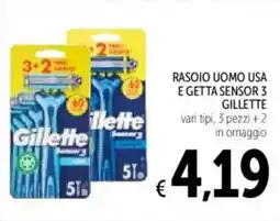 Spazio Conad Rasoio uomo usa e getta sensor 3 GILLETTE offerta