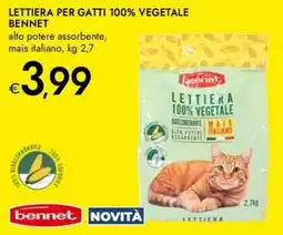 Bennet Lettiera per gatti 100% vegetale BENNET offerta
