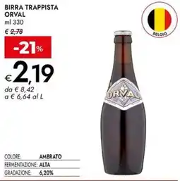 Bennet Birra trappista ORVAL offerta