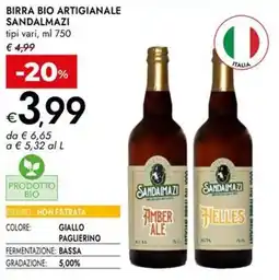 Bennet Birra bio artigianale SANDALMAZI offerta