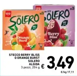 Spazio Conad Stecco berry bliss o orange burst solero ALGIDA offerta